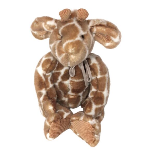 Russ Berrie Godfrey Giraffe Brown Tan Stuffed Plush BeanBag Toy 14" - Picture 3 of 8